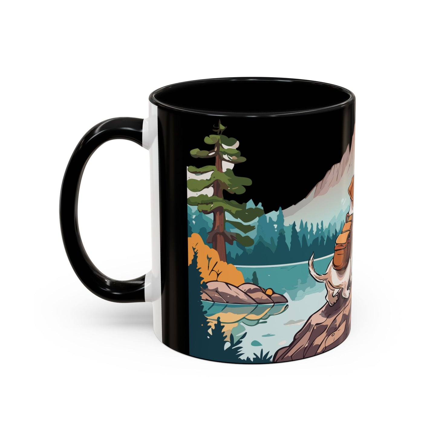 DogXplorer - Jack Russell Terrier Lake Tahoe Adventure Personalized Custom Accent Coffee Mug