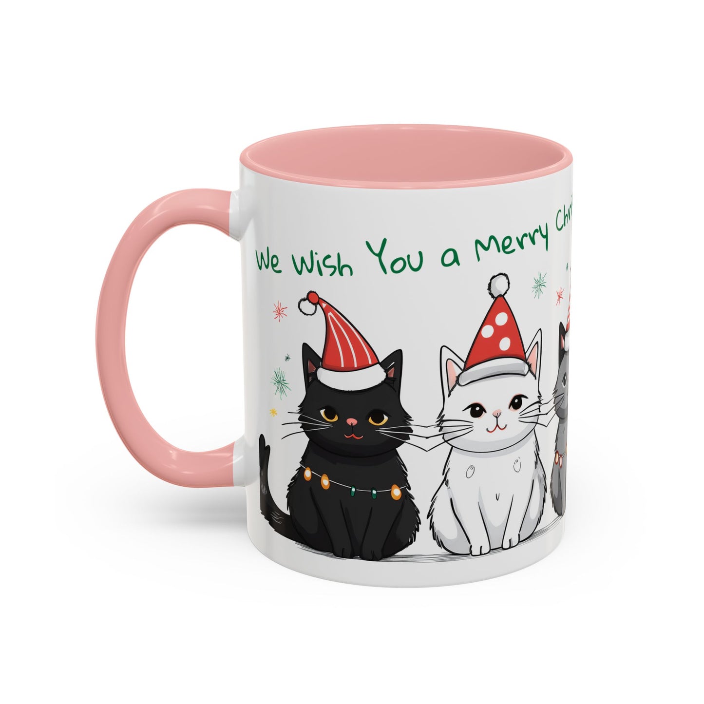 We Wish You A Merry Christmas...Lovely Ktten Cats Singing Christmas Songs Accent Coffee Mug