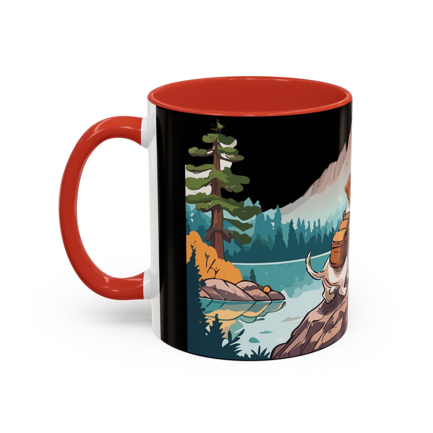 DogXplorer - Jack Russell Terrier Lake Tahoe Adventure Personalized Custom Accent Coffee Mug