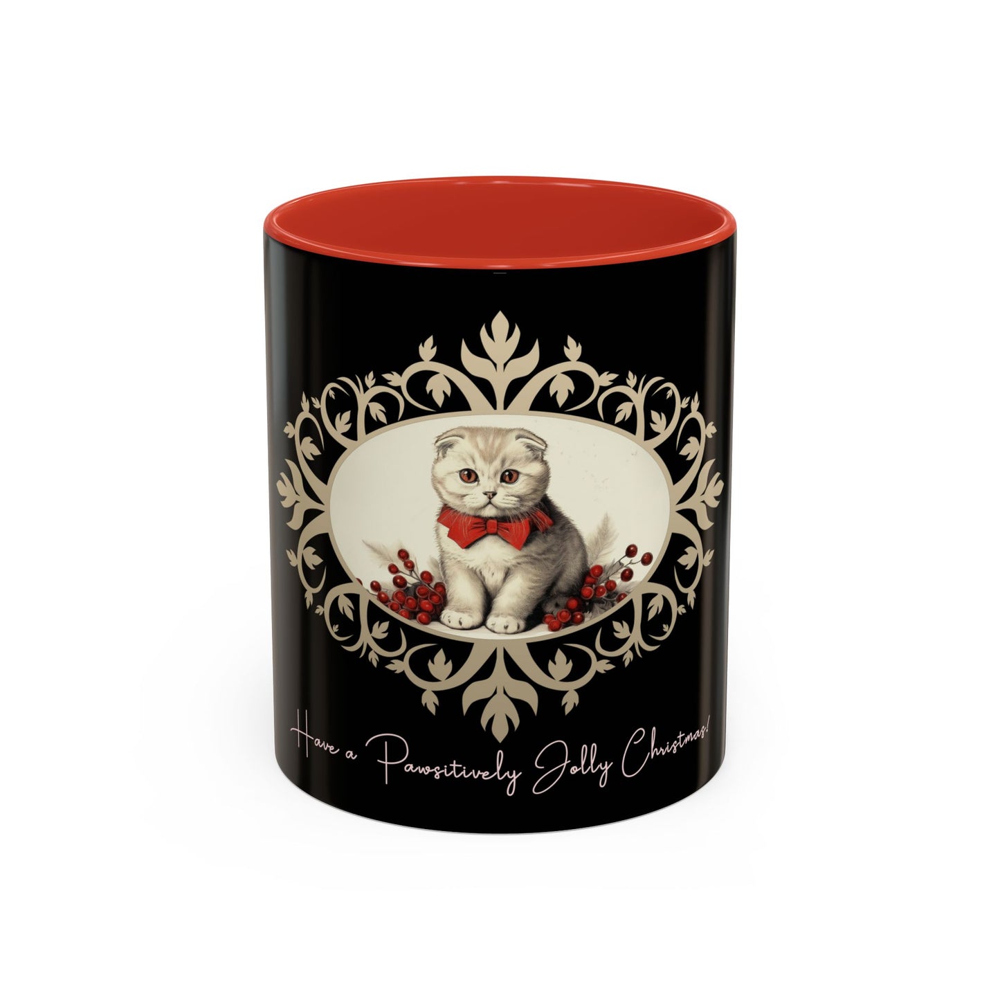 Have a Positively Jolly Christmas British Shorthair Accent Coffee Mug