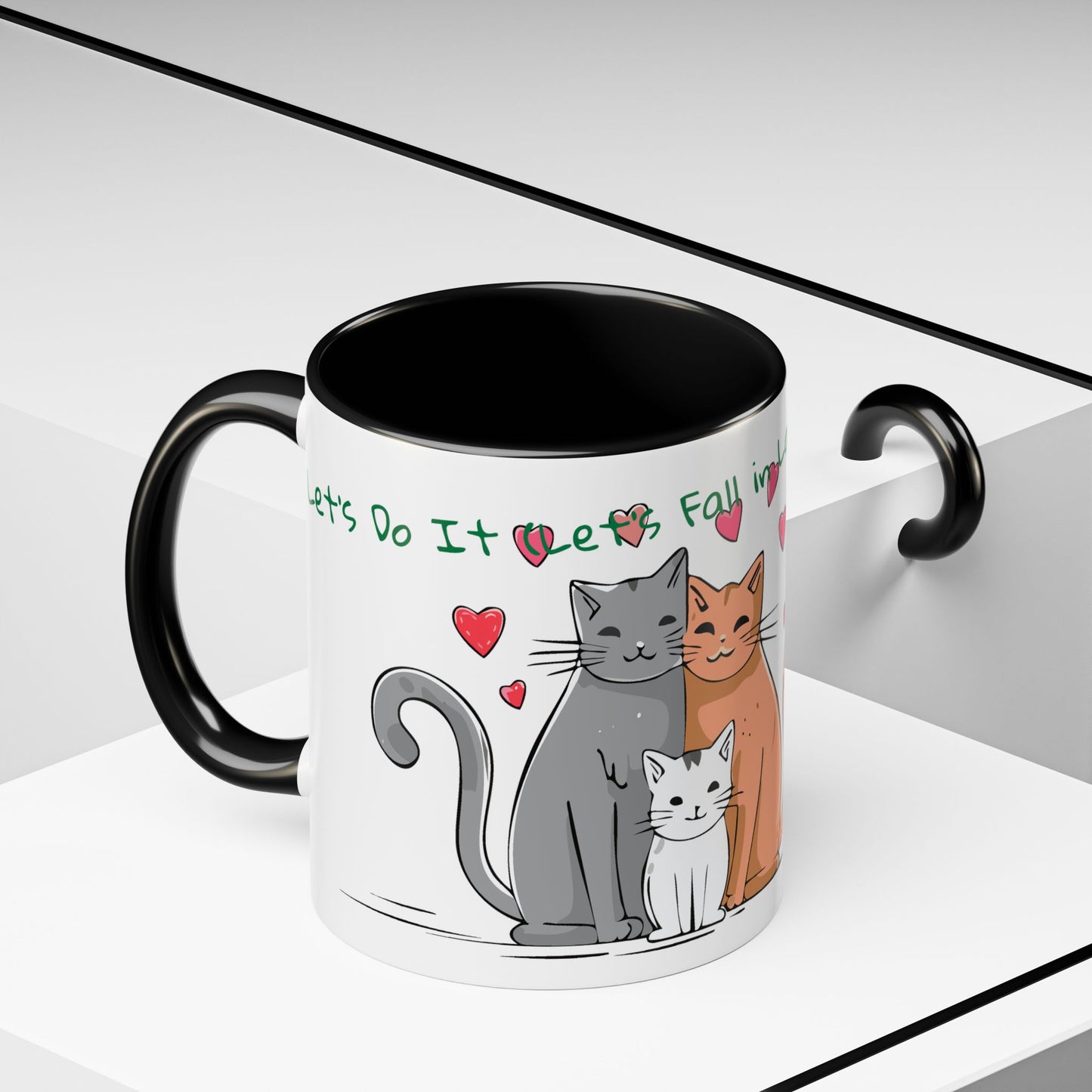 Let’s Do It (Let’s Fall in Love)...Lovely Kitten Cats Family Singing  Accent Coffee Mug