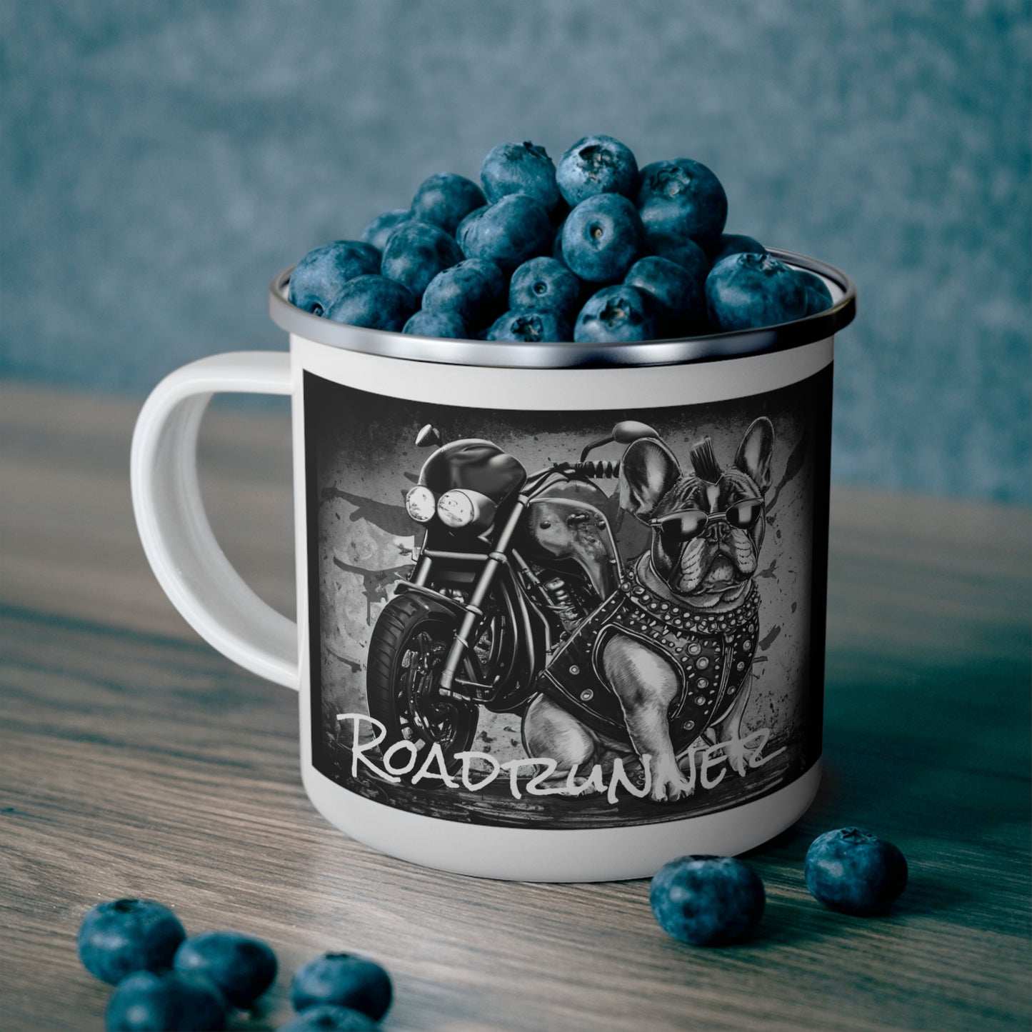 Punk Rock Bulldog - Roadrunner Enamel Camping Mug