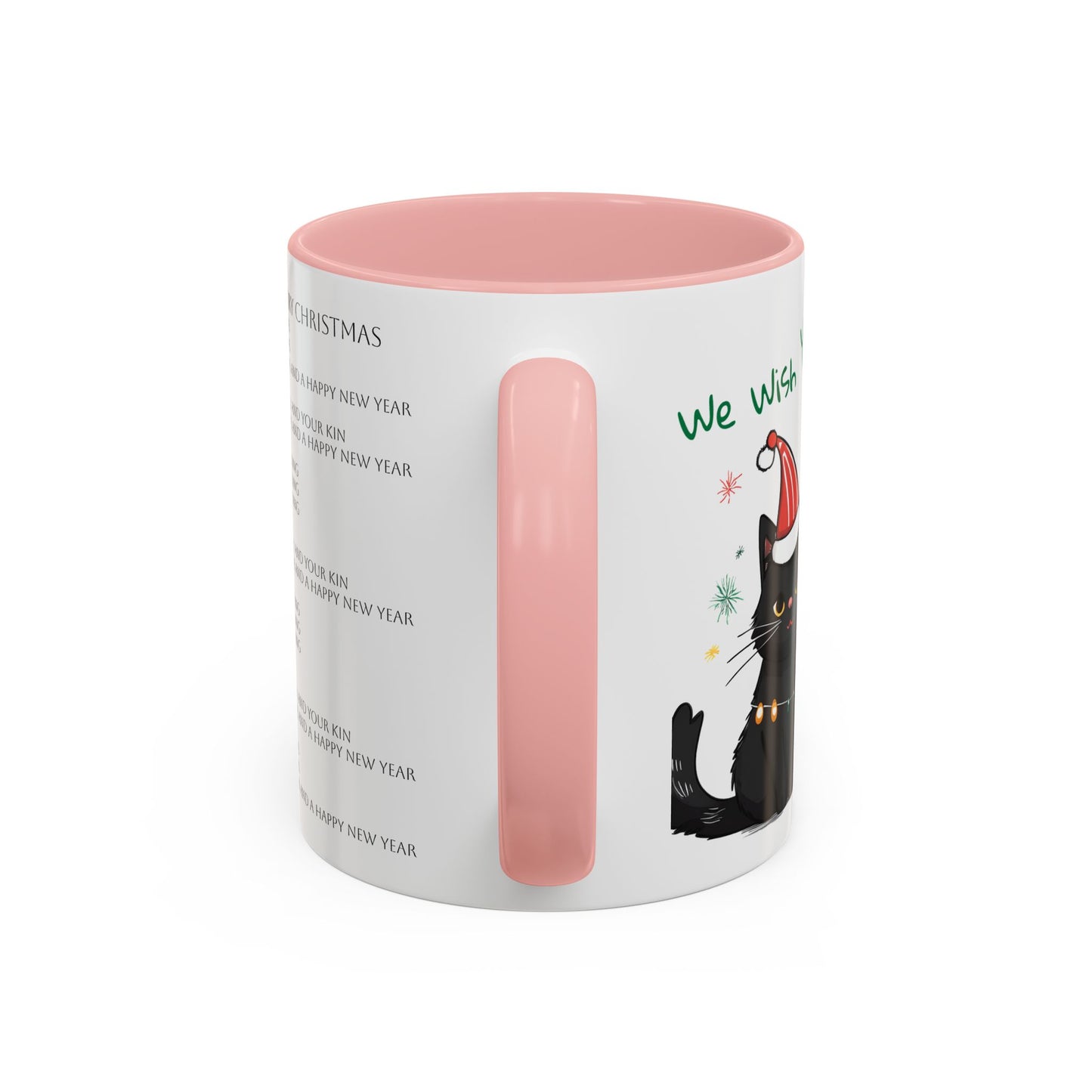 We Wish You A Merry Christmas...Lovely Ktten Cats Singing Christmas Songs Accent Coffee Mug