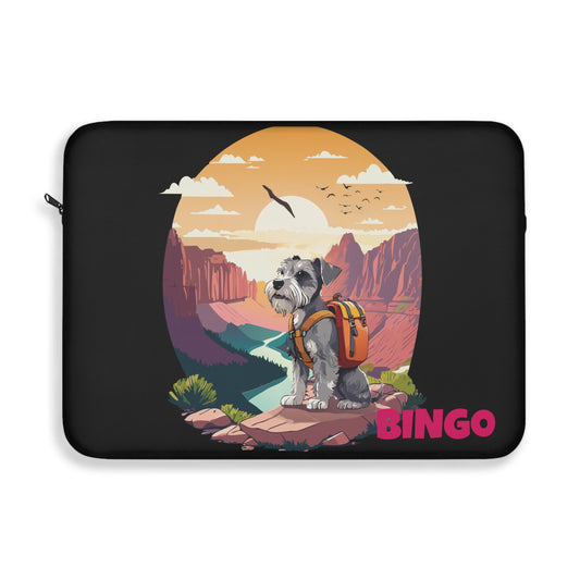 DogXplorer - Schnauzer Zion Adventure Personalized Custom Laptop Sleeve