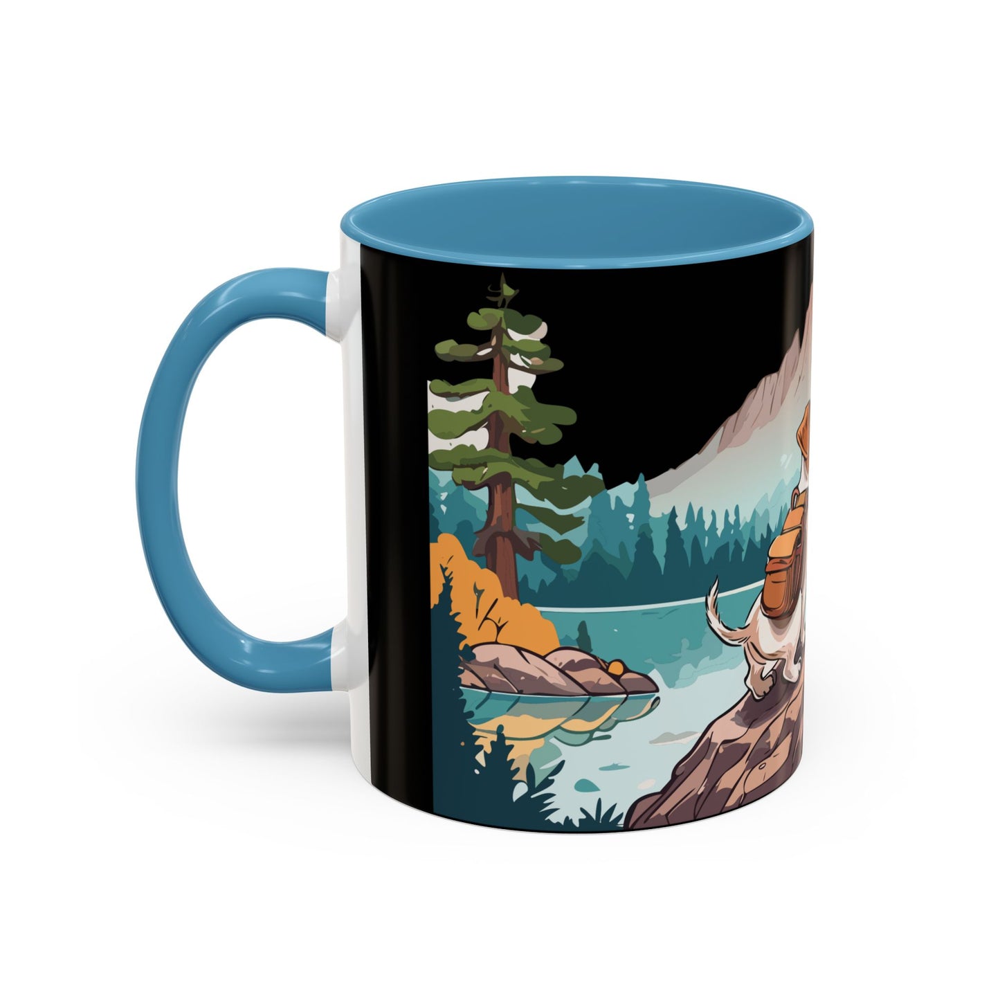 DogXplorer - Jack Russell Terrier Lake Tahoe Adventure Personalized Custom Accent Coffee Mug