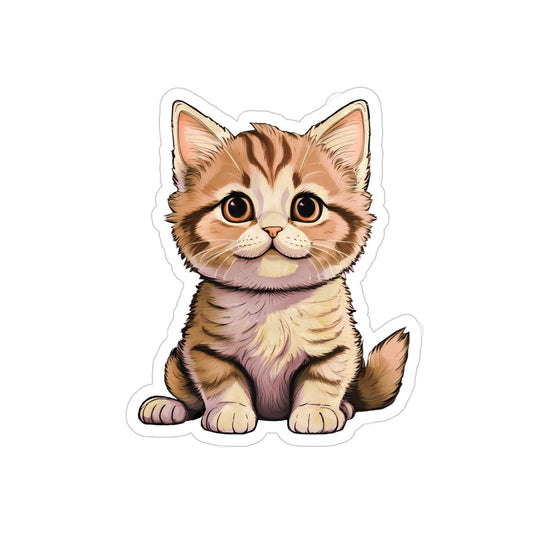 Cat & Kitten Lady - Exotic Shorthair Transparent Die-Cut Sticker (Outdoor Approved)