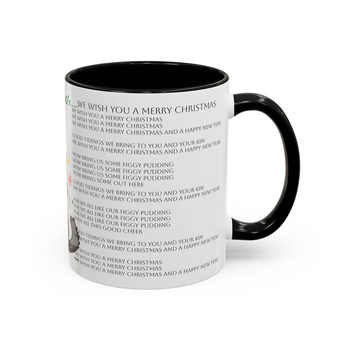 We Wish You A Merry Christmas...Lovely Ktten Cats Singing Christmas Songs Accent Coffee Mug