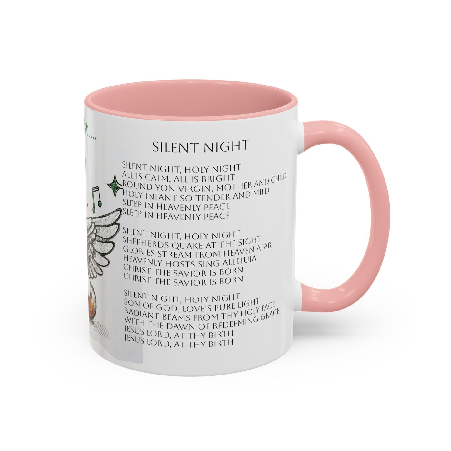 Silent Night, Holly Night....Corgi Dog Singing Christmas Songs Accent Coffee Mug