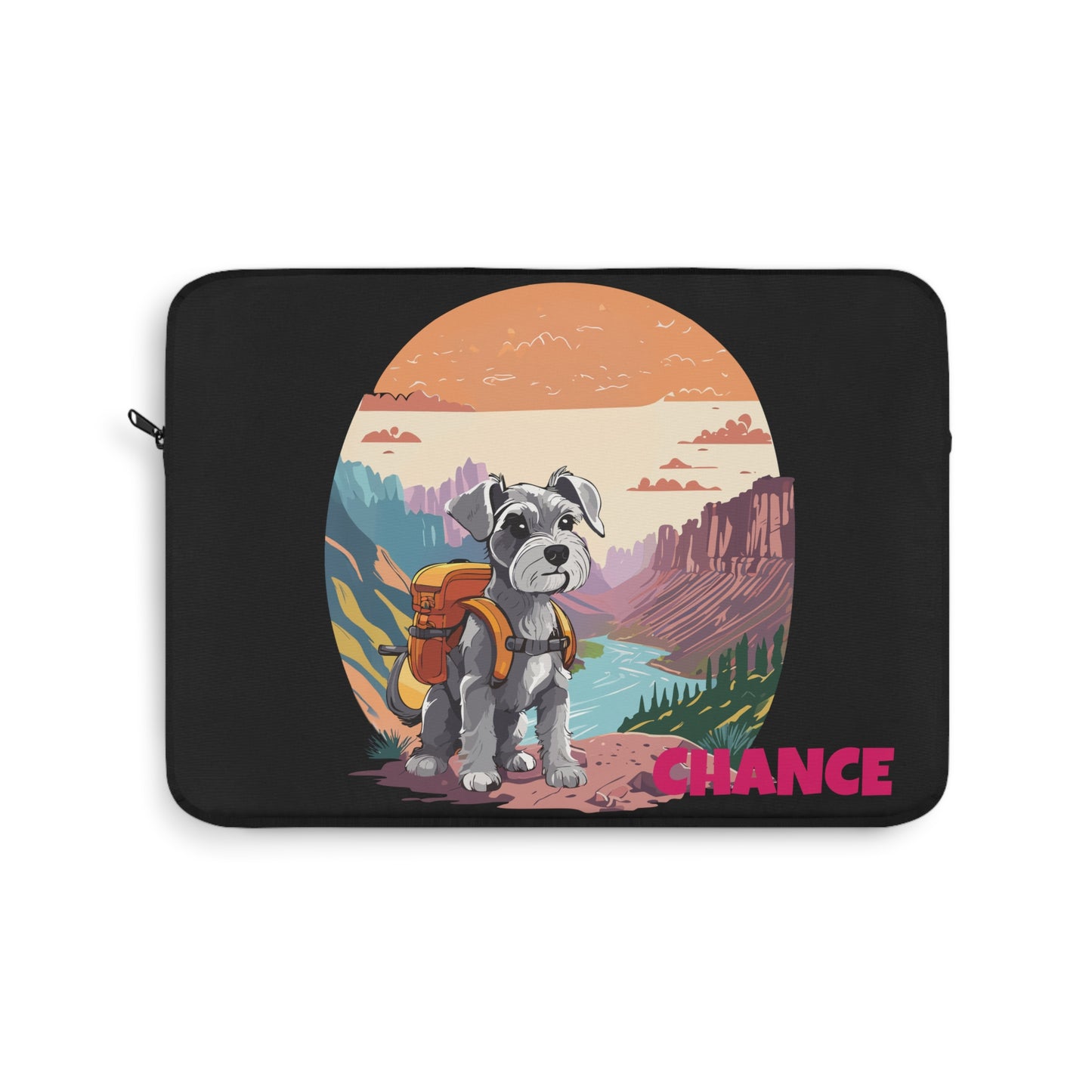 DogXplorer - Schnauzer Zion Adventure Personalized Custom Laptop Sleeve