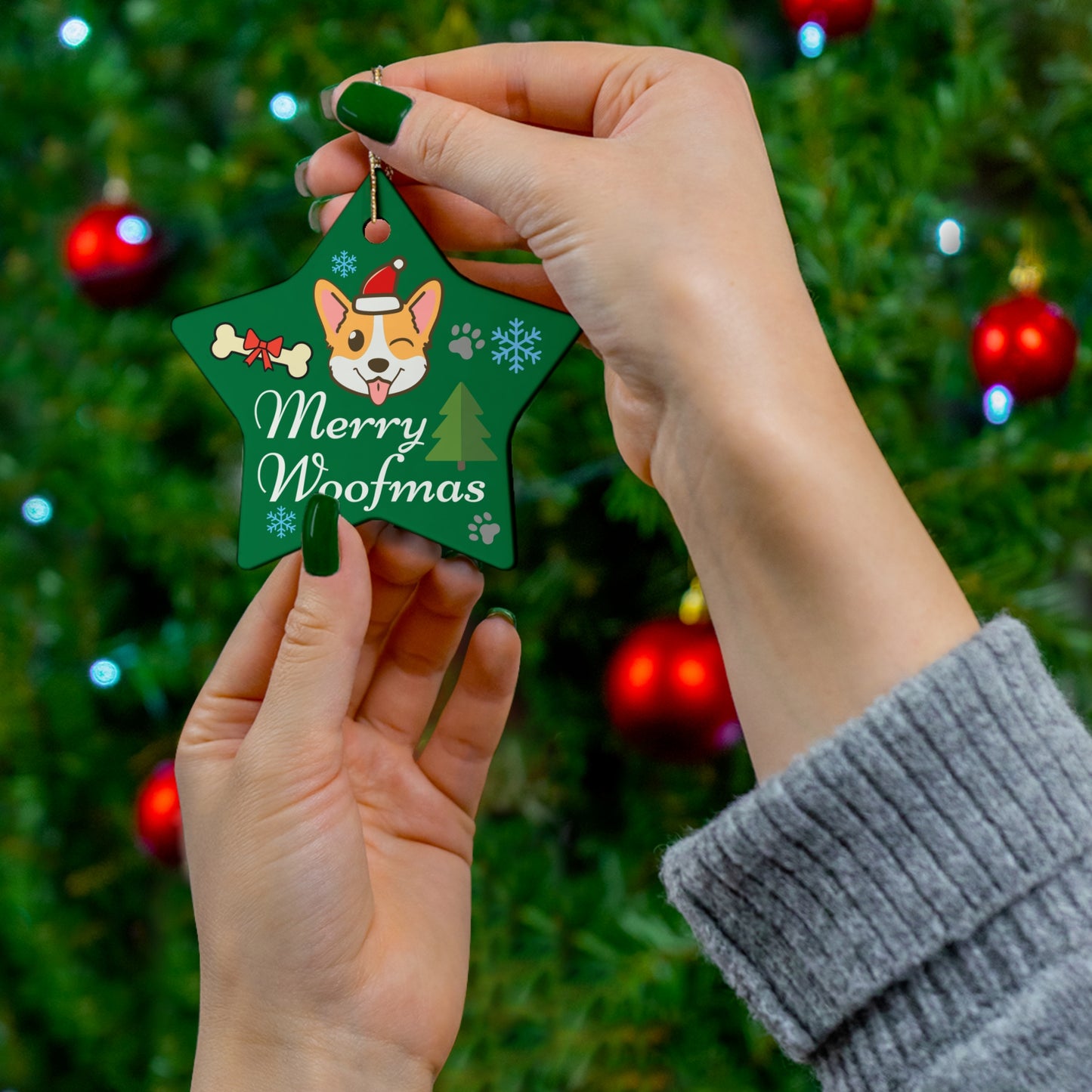 Ceramic Ornament - Merry Woofmas Ornaments