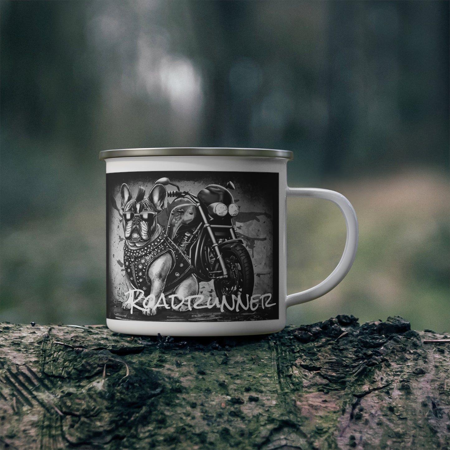 Punk Rock Bulldog - Roadrunner Enamel Camping Mug