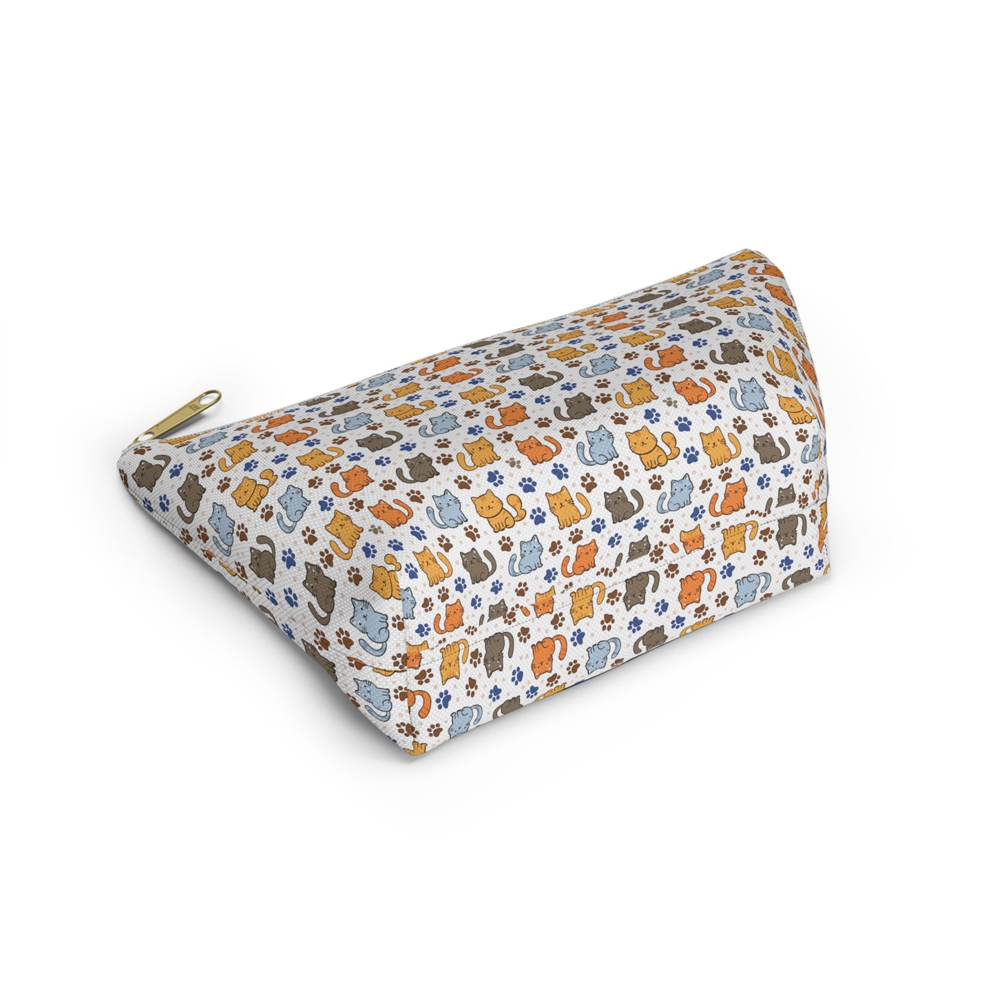 Kitten & Paw Print Cosmetic Pouch