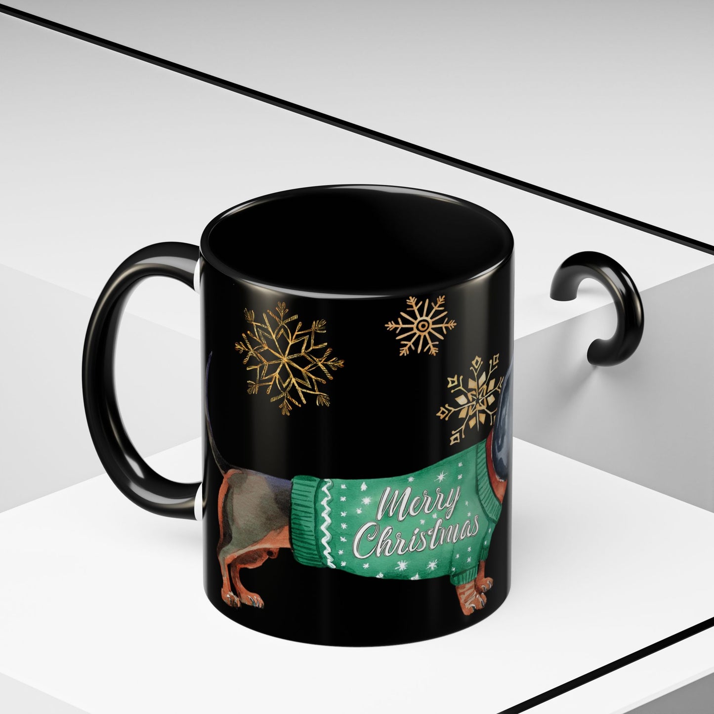 Dude! Dude!! Merry Christmas Accent Coffee Mug