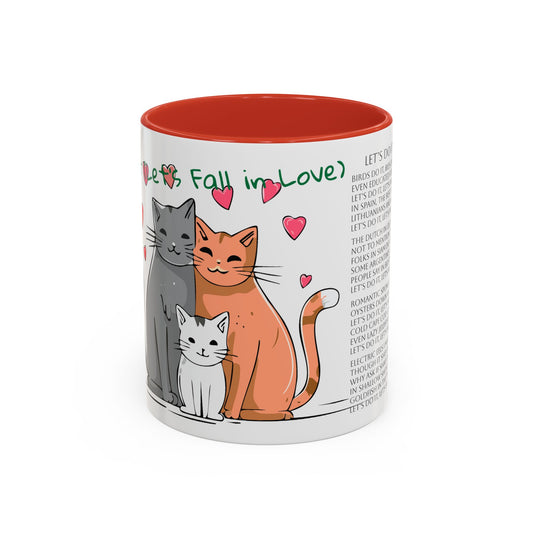 Let’s Do It (Let’s Fall in Love)...Lovely Kitten Cats Family Singing  Accent Coffee Mug