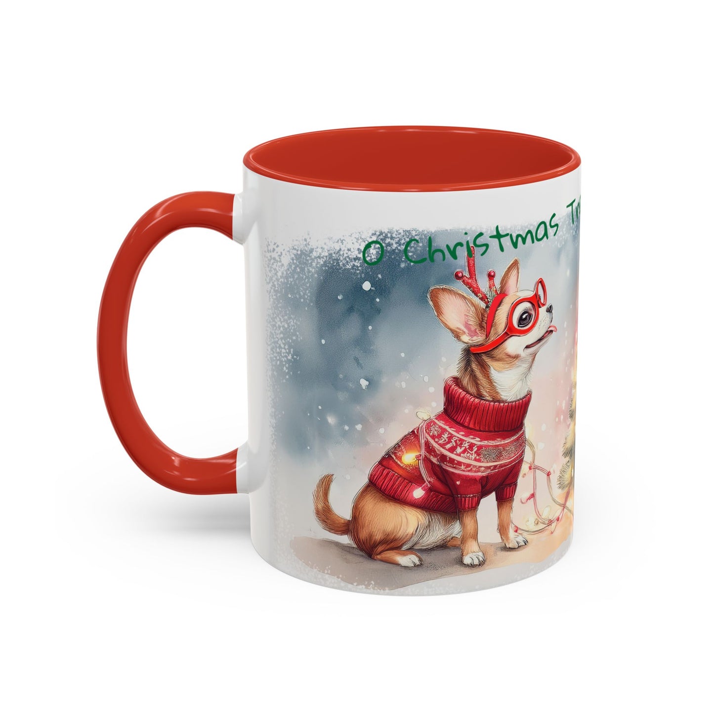 O Christmas Tree, O Christmas Tree...Chihuahua Dog Singing Christmas Songs Accent Coffee Mug