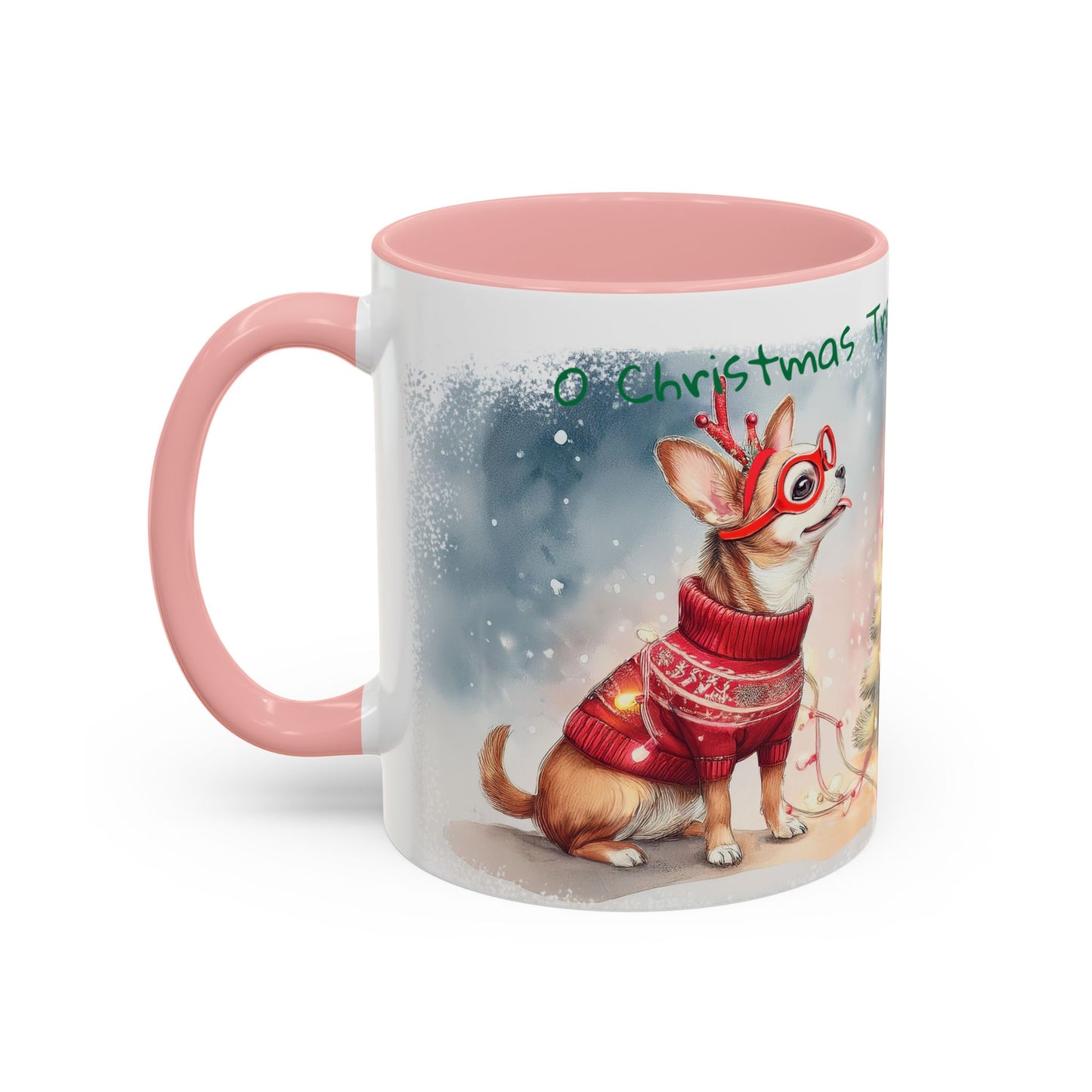 O Christmas Tree, O Christmas Tree...Chihuahua Dog Singing Christmas Songs Accent Coffee Mug