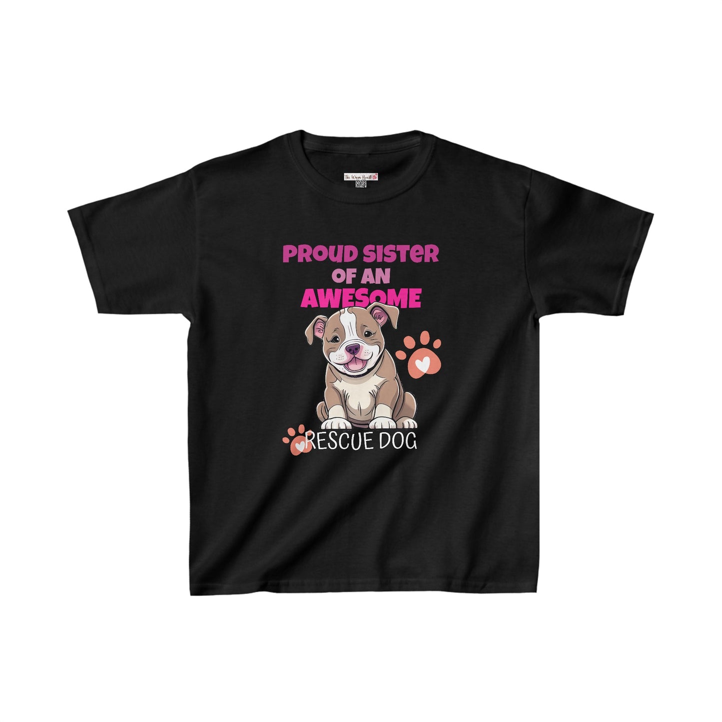 Proud Sister of An Awesome Pit Bull Rescue Dog - Kids Heavy Cotton™ Tee