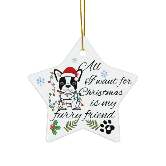 Ceramic Ornament - All I Want For Christmas is my Furry Friend Ornaments