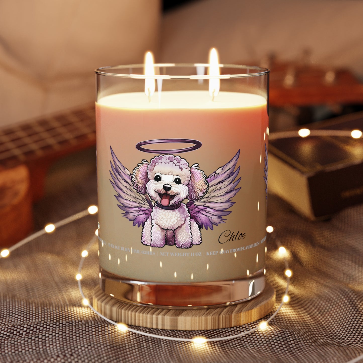 My Dog Angel - Personalized Custom Scented Soy Glass Candle