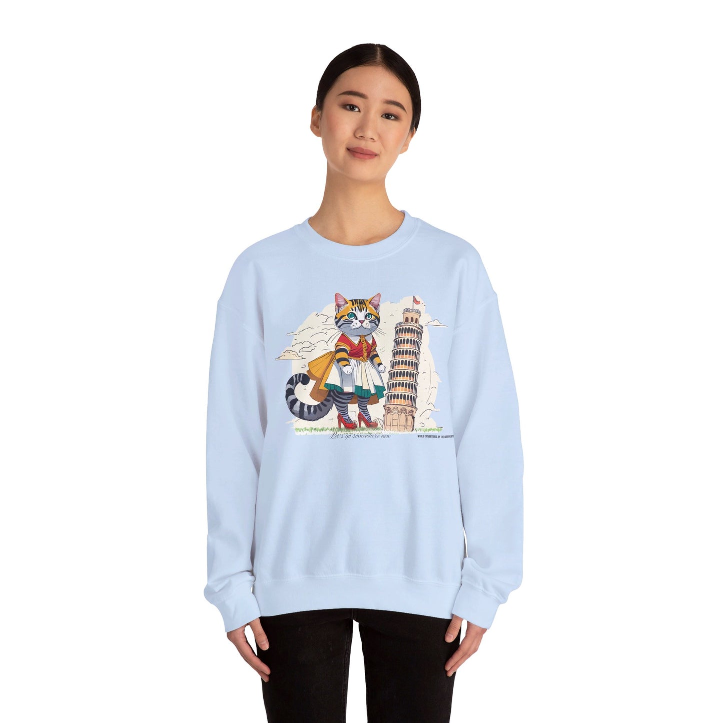 World Catventures - Pisa Tower Unisex Heavy Blend™ Crewneck Sweatshirt