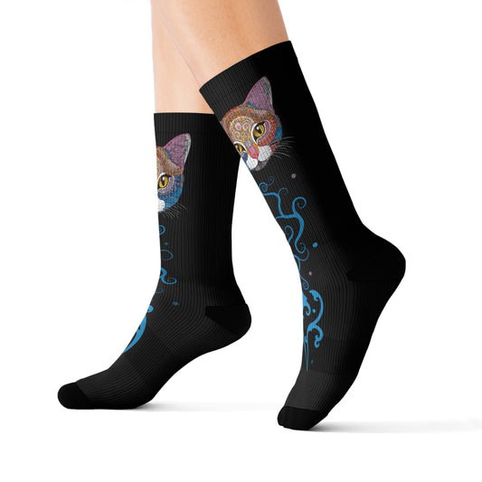 Cute Cat Face Socks