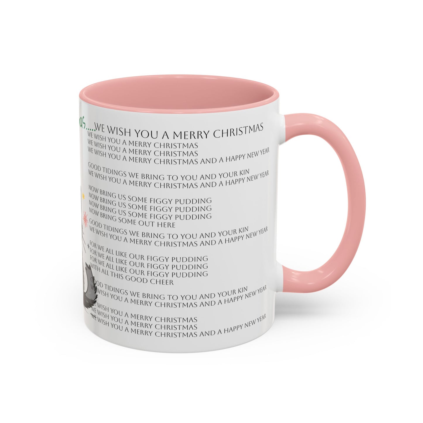 We Wish You A Merry Christmas...Lovely Ktten Cats Singing Christmas Songs Accent Coffee Mug