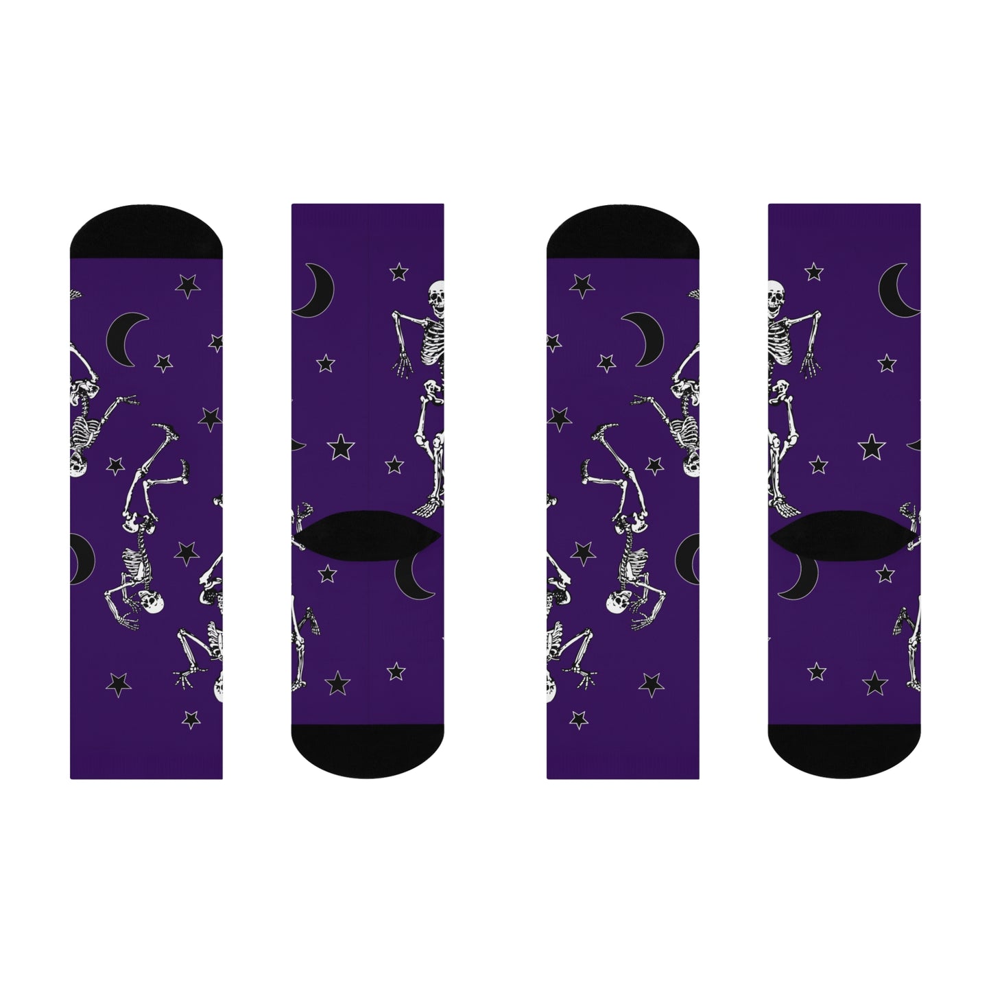 Funny Good Night Skeleton Dancing Crew Socks