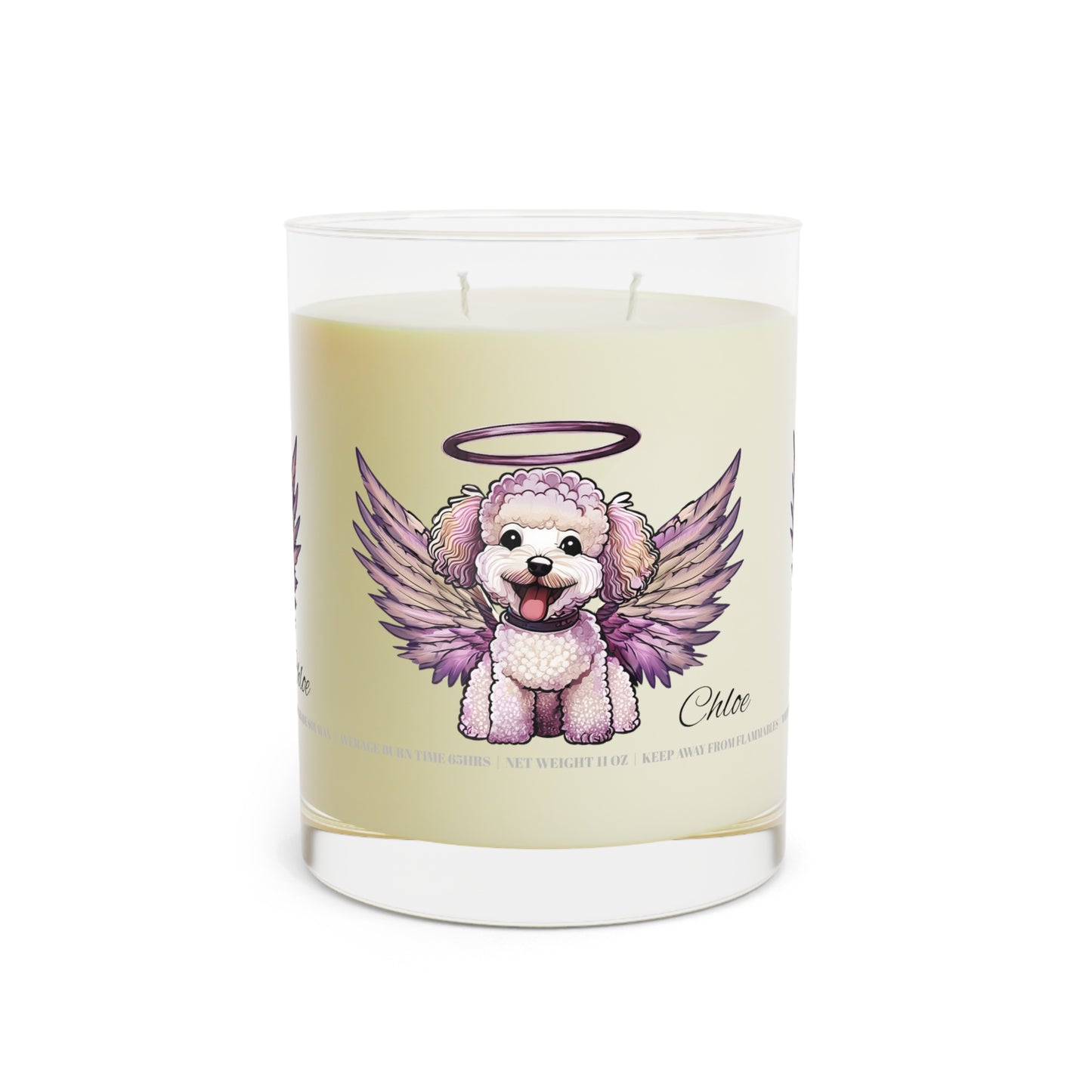 My Dog Angel - Personalized Custom Scented Soy Glass Candle