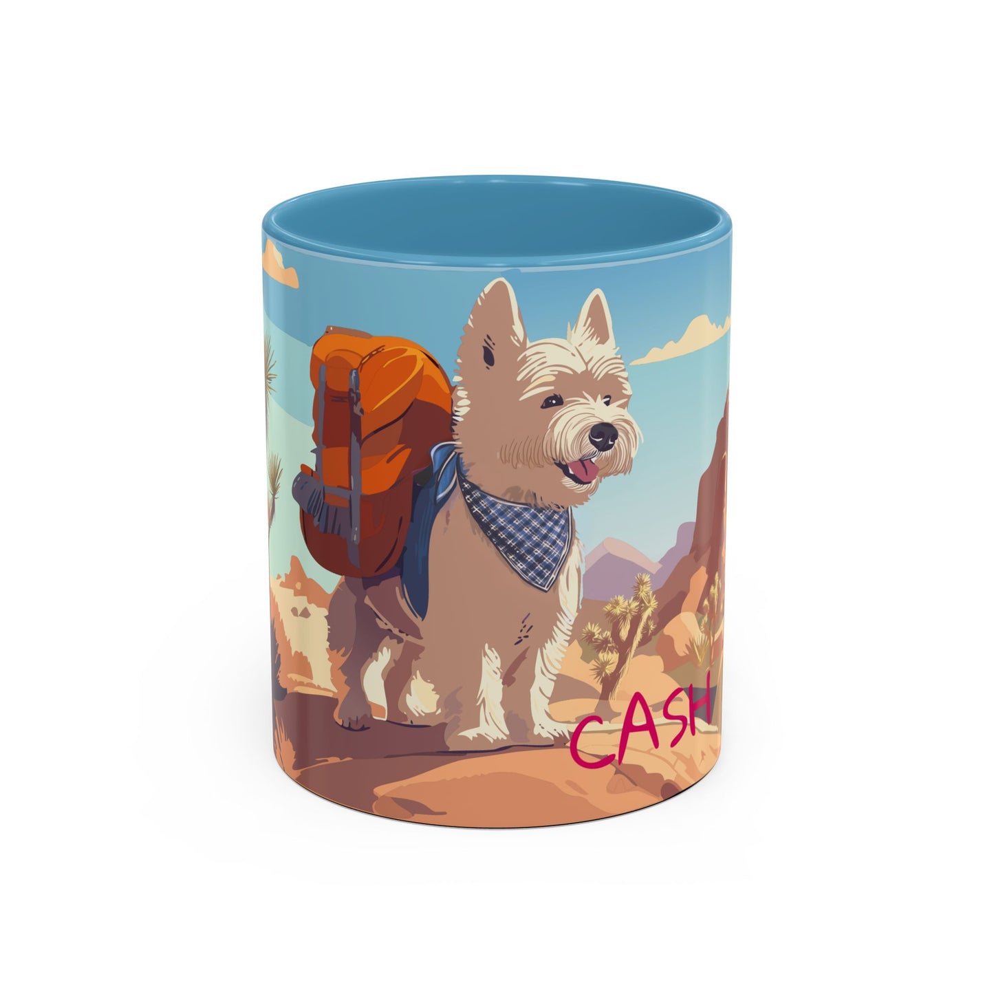 DogXplorer - Westie Joshua Tree Adventure Personalized Custom Accent Coffee Mug