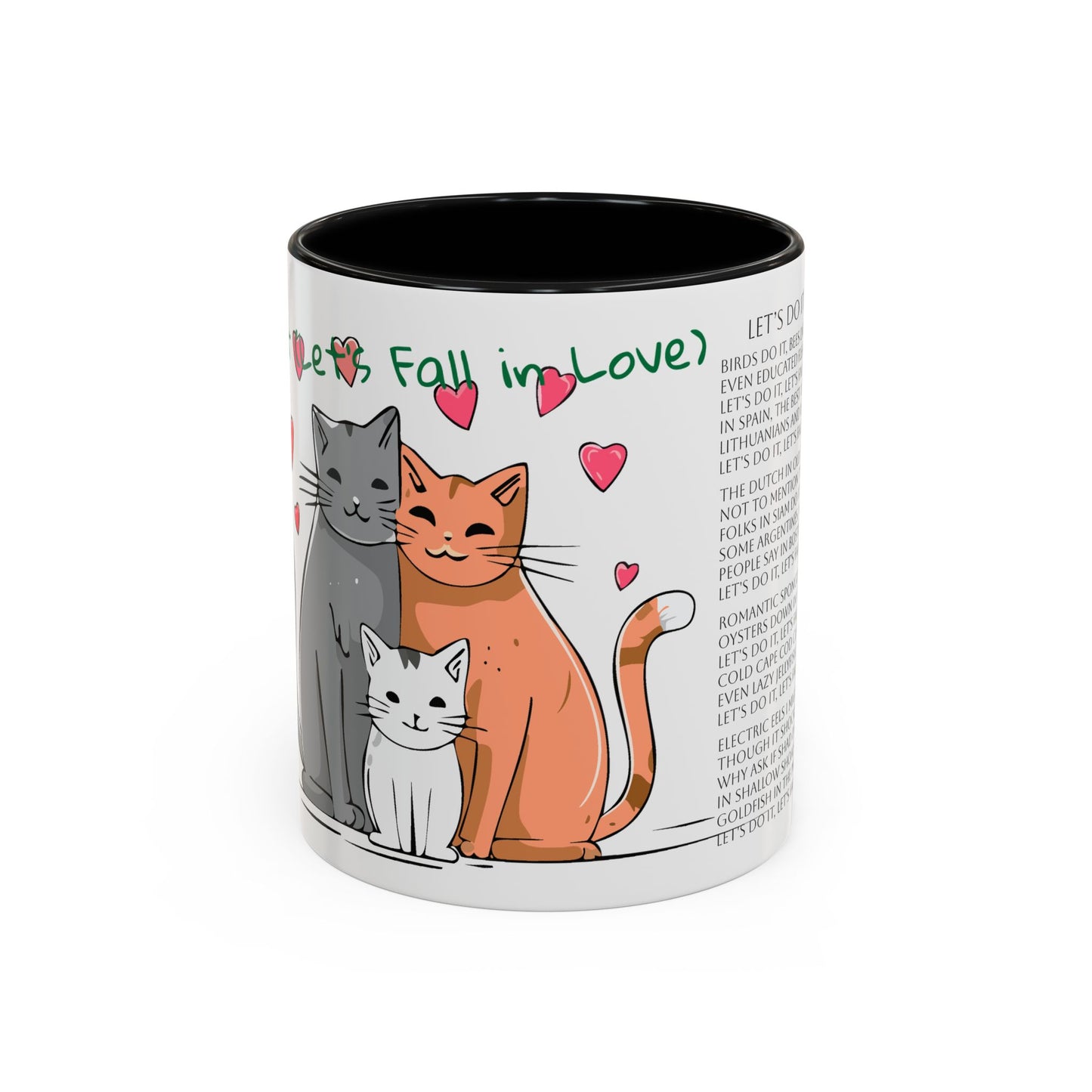 Let’s Do It (Let’s Fall in Love)...Lovely Kitten Cats Family Singing  Accent Coffee Mug