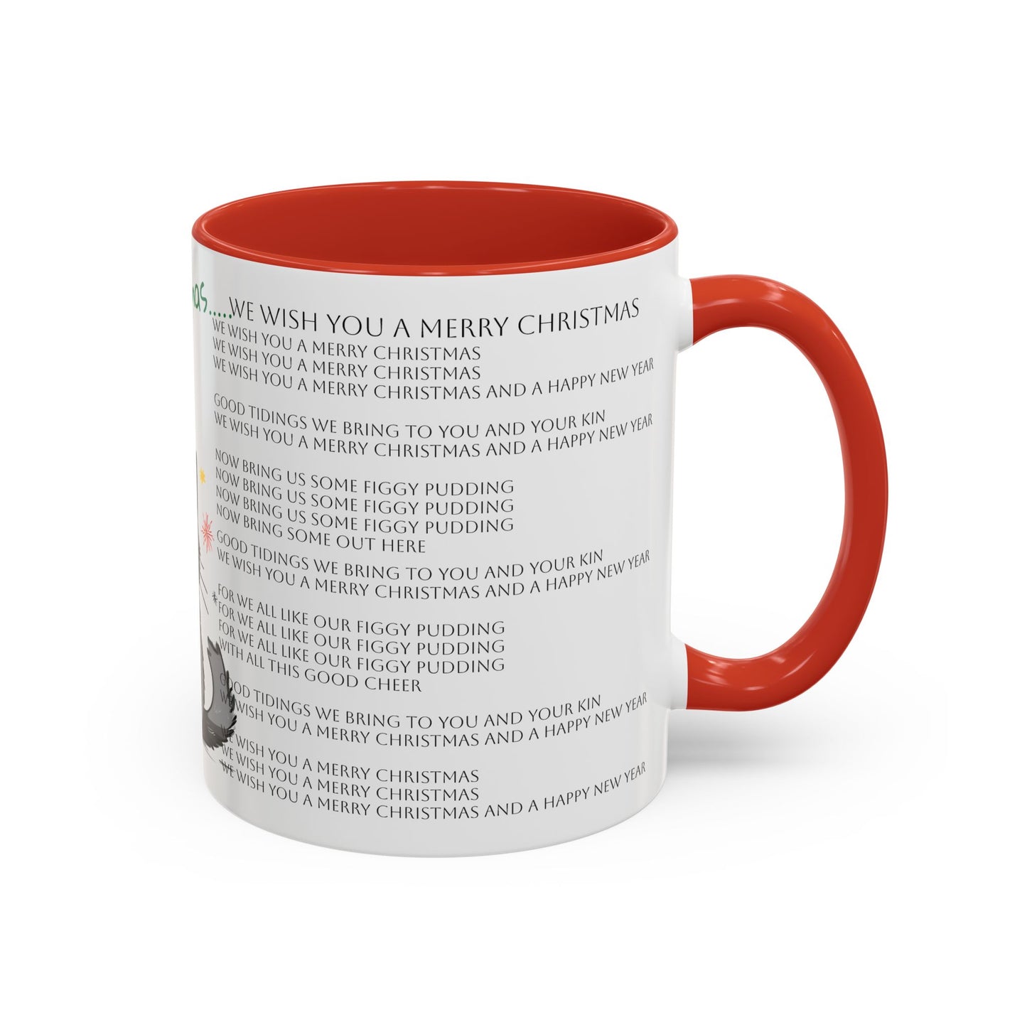 We Wish You A Merry Christmas...Lovely Ktten Cats Singing Christmas Songs Accent Coffee Mug