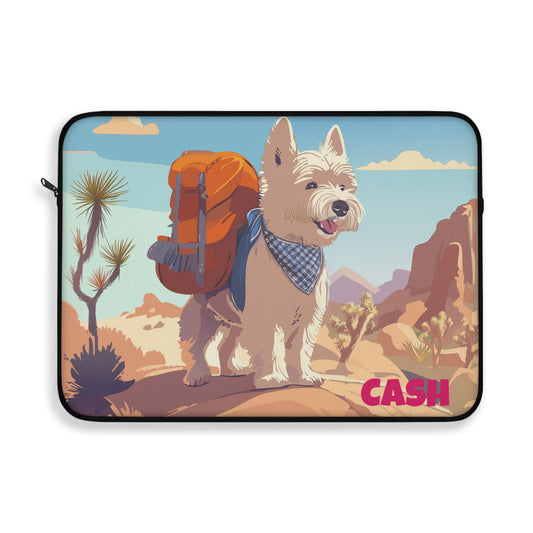 DogXplorer - Westie Joshua Tree Adventure Personalized Custom Laptop Sleeve