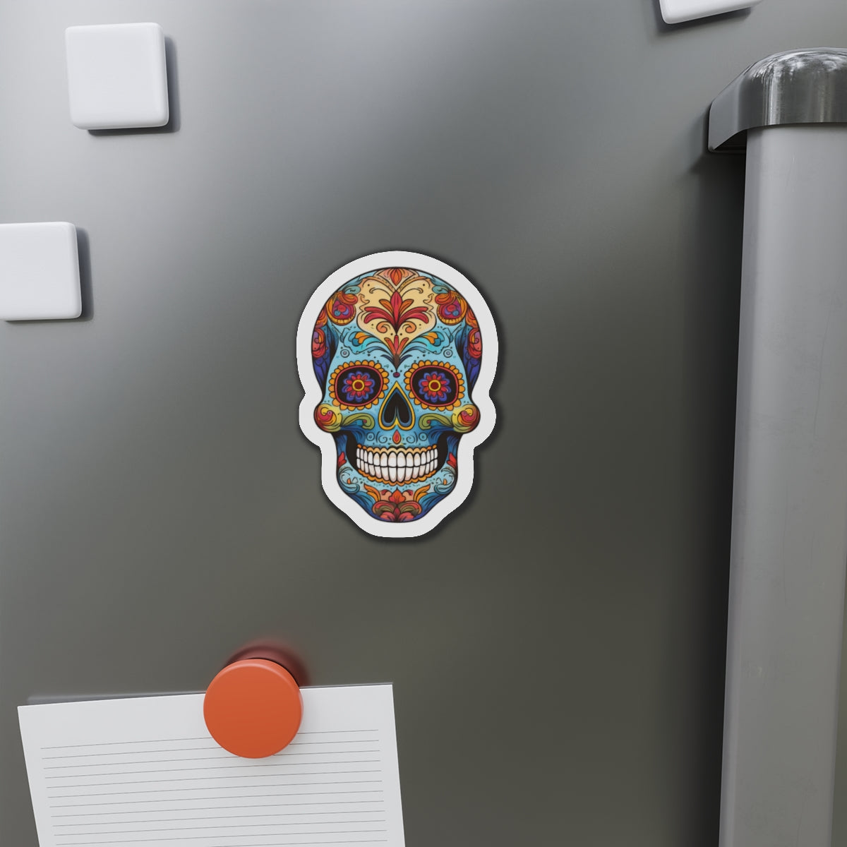 Dia de los Muertos / Day of The Dead Skull Die-Cut Magnet (Outdoor Approved)