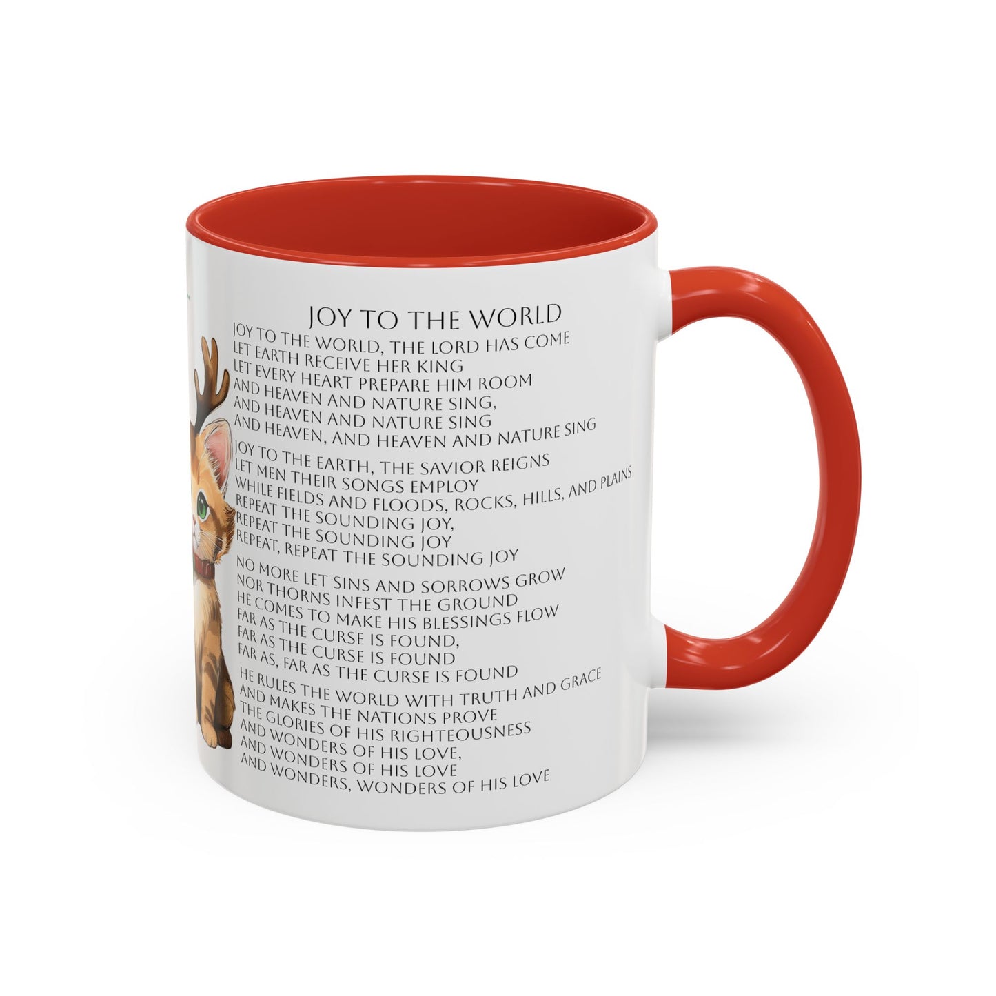 Joy To The World...Kitten Cats in Christmas Attire Singing Christmas Songs Accent Coffee Mug