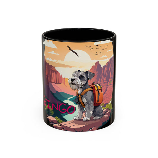 DogXplorer - Schnauzer Zion Adventure Personalized Custom Accent Coffee Mug