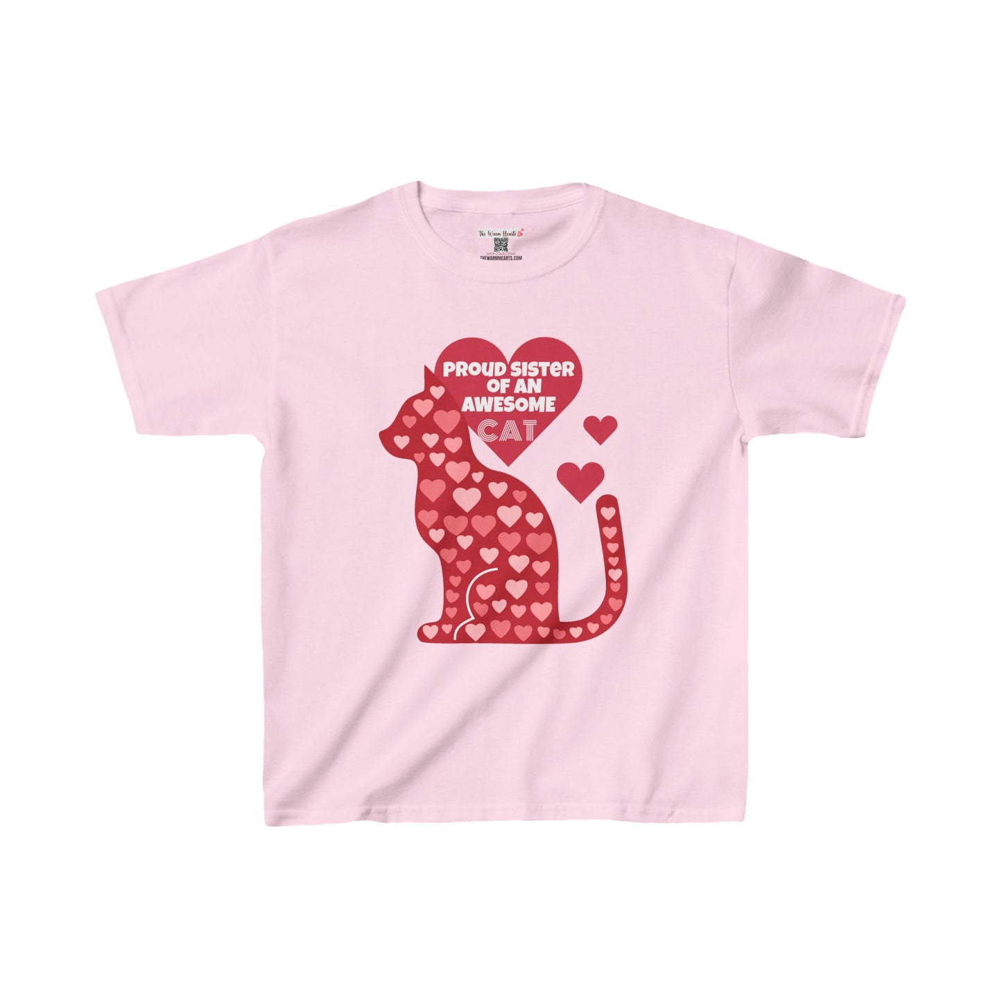 Proud Sister of An Awesome Cat - Kids Heavy Cotton™ Tee