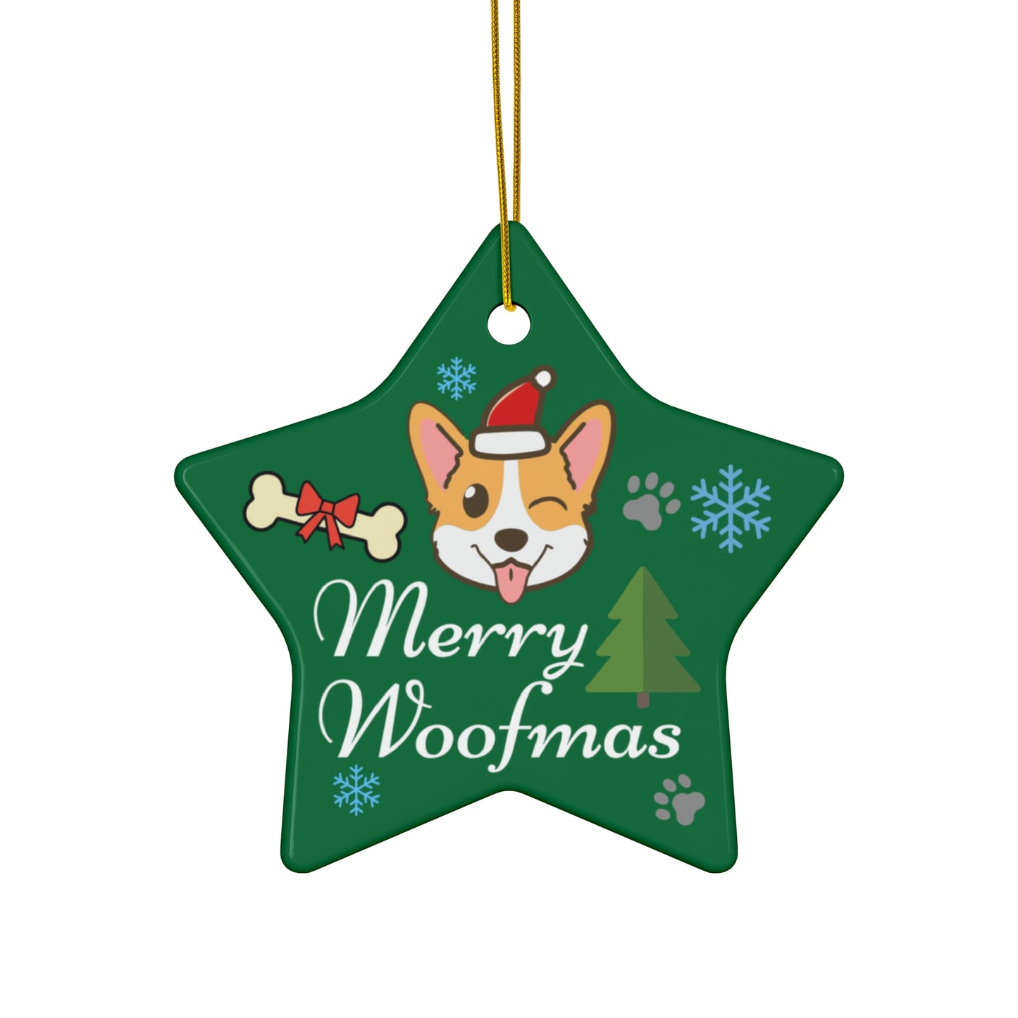 Ceramic Ornament - Merry Woofmas Ornaments