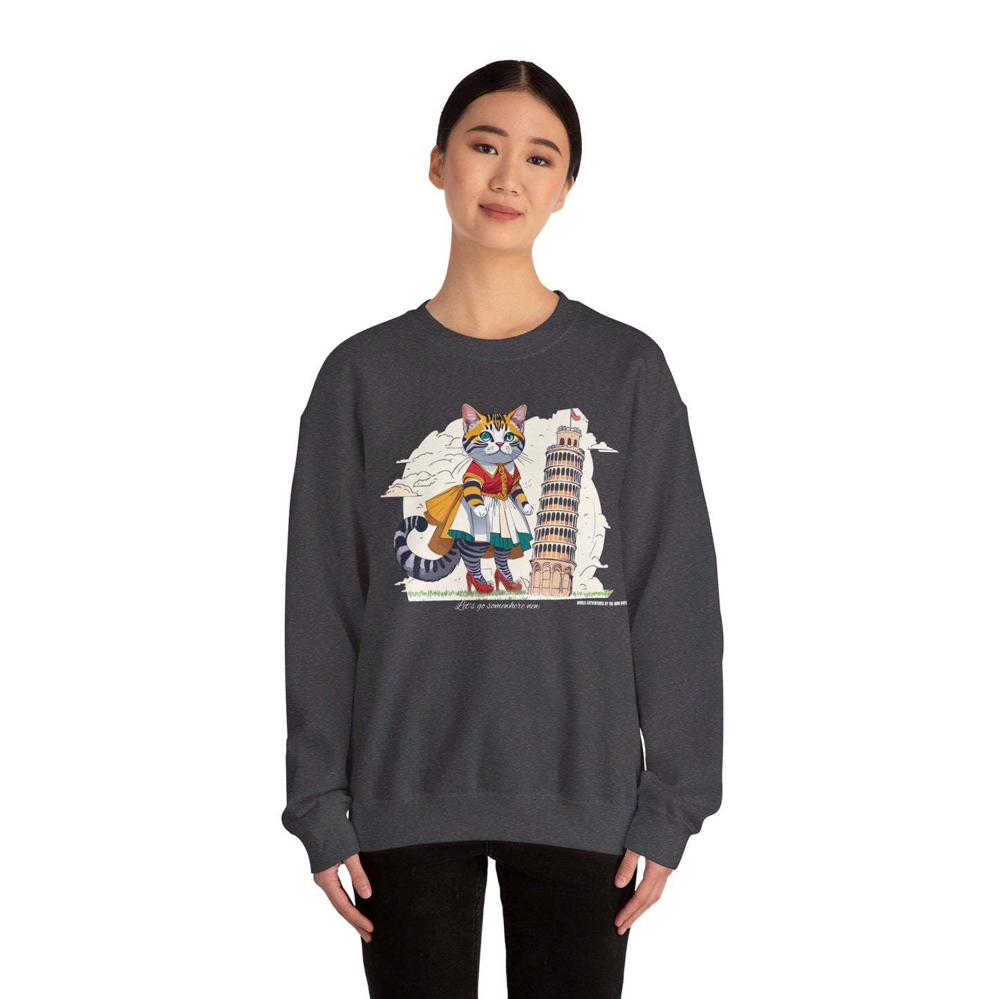 World Catventures - Pisa Tower Unisex Heavy Blend™ Crewneck Sweatshirt