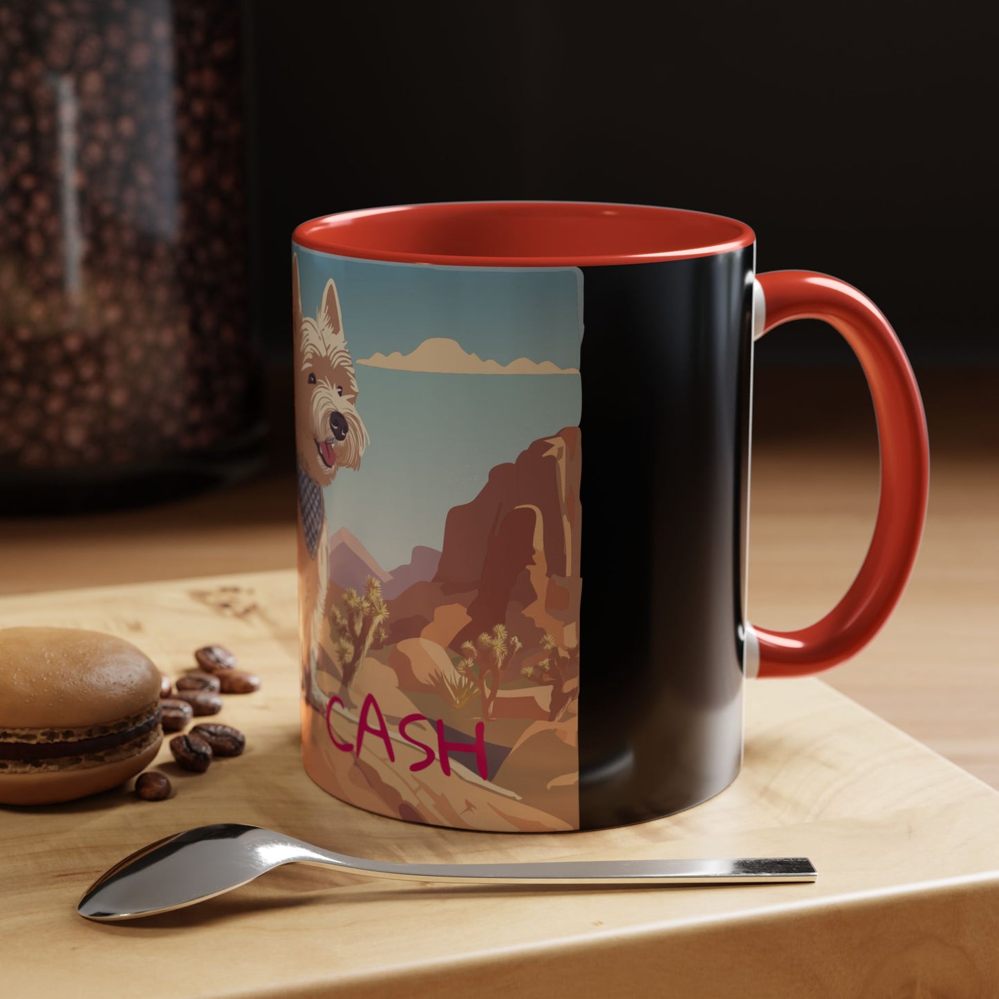 DogXplorer - Westie Joshua Tree Adventure Personalized Custom Accent Coffee Mug