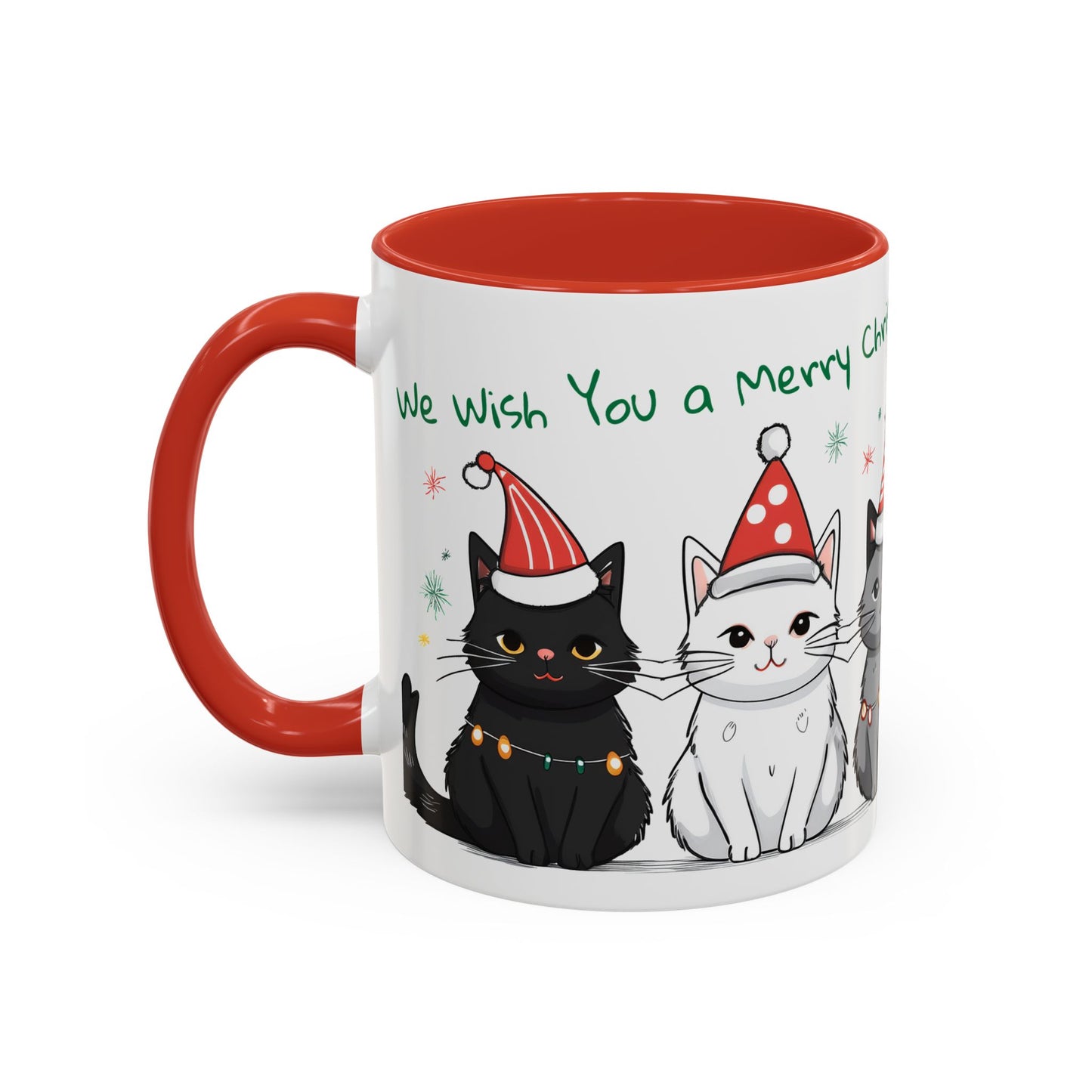 We Wish You A Merry Christmas...Lovely Ktten Cats Singing Christmas Songs Accent Coffee Mug