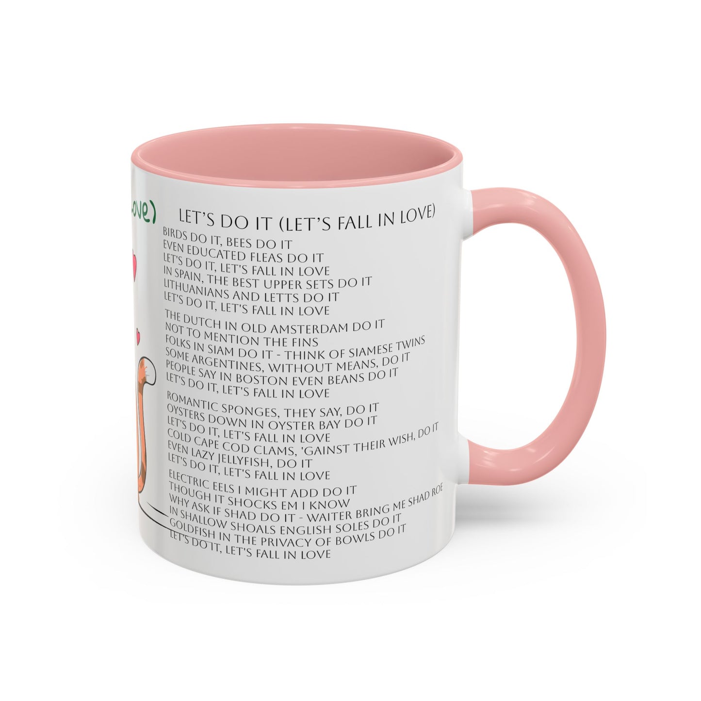 Let’s Do It (Let’s Fall in Love)...Lovely Kitten Cats Family Singing  Accent Coffee Mug