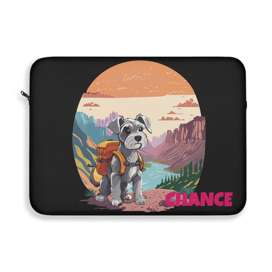 DogXplorer - Schnauzer Zion Adventure Personalized Custom Laptop Sleeve