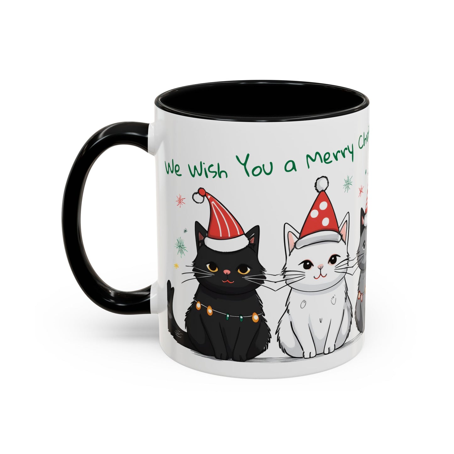 We Wish You A Merry Christmas...Lovely Ktten Cats Singing Christmas Songs Accent Coffee Mug