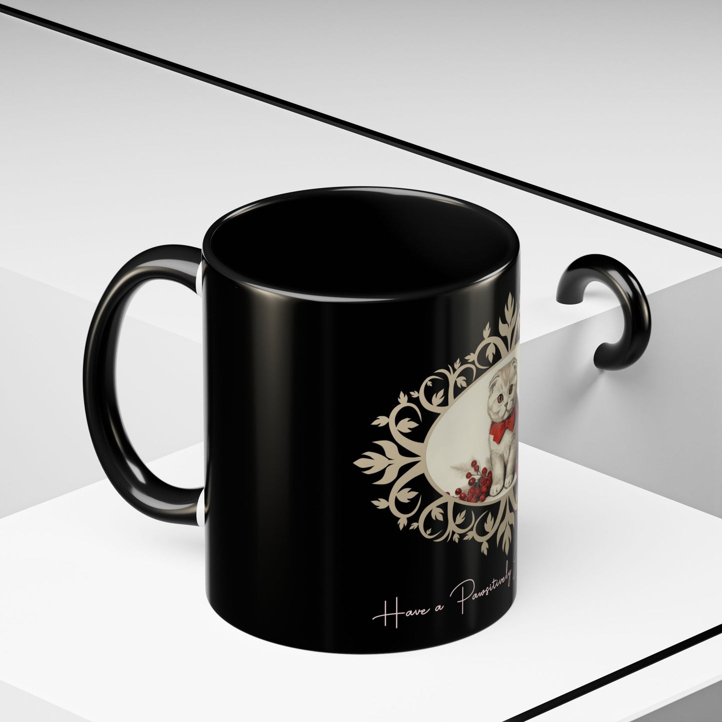 Have a Positively Jolly Christmas British Shorthair Accent Coffee Mug