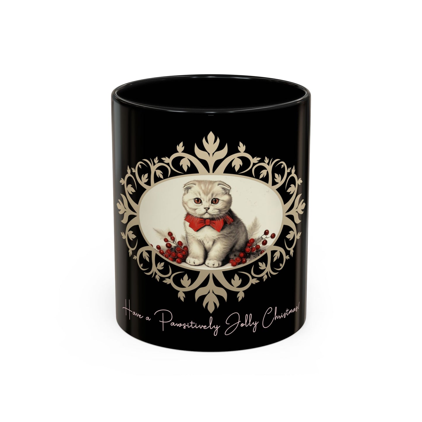 Have a Positively Jolly Christmas British Shorthair Accent Coffee Mug