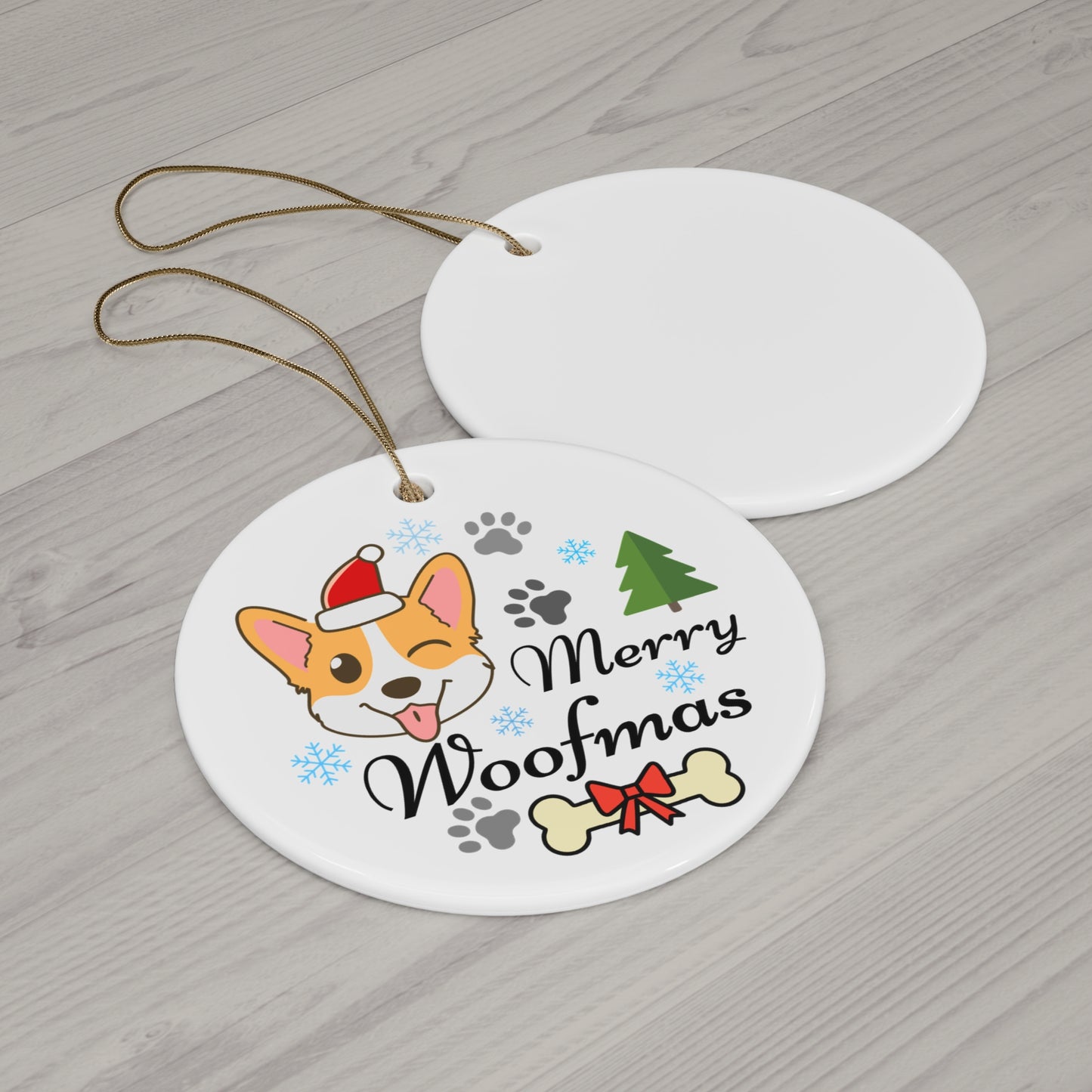 Ceramic Ornament - Merry Woofmas Ornaments