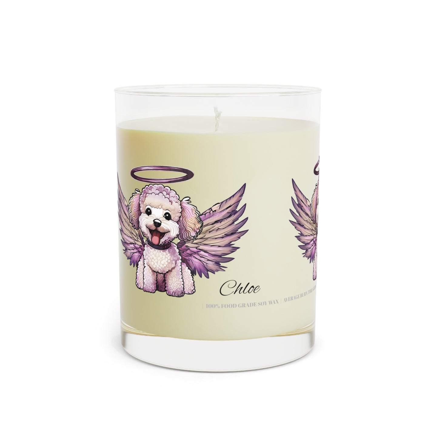 My Dog Angel - Personalized Custom Scented Soy Glass Candle