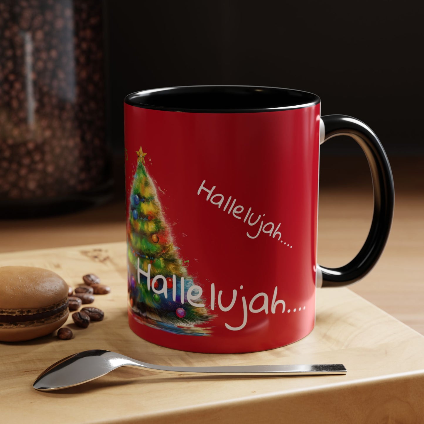 Dear Santa Just Bring Treats, Hallelujah .... Accent Coffee Mug