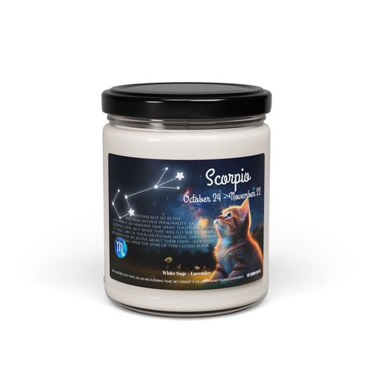 Zodiac Sign Horoscope Date Personalized Birthday - Scorpio Scented Soy Candle