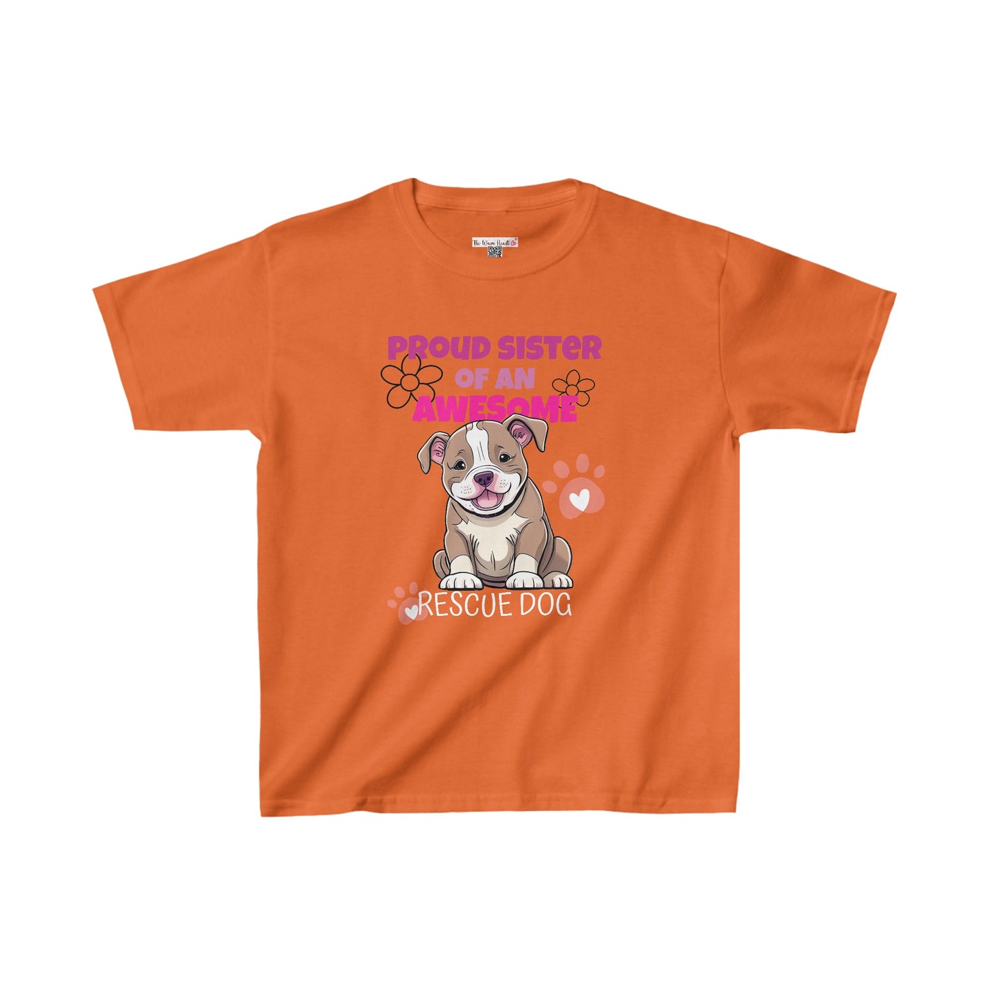 Proud Sister of An Awesome Pit Bull Rescue Dog - Kids Heavy Cotton™ Tee